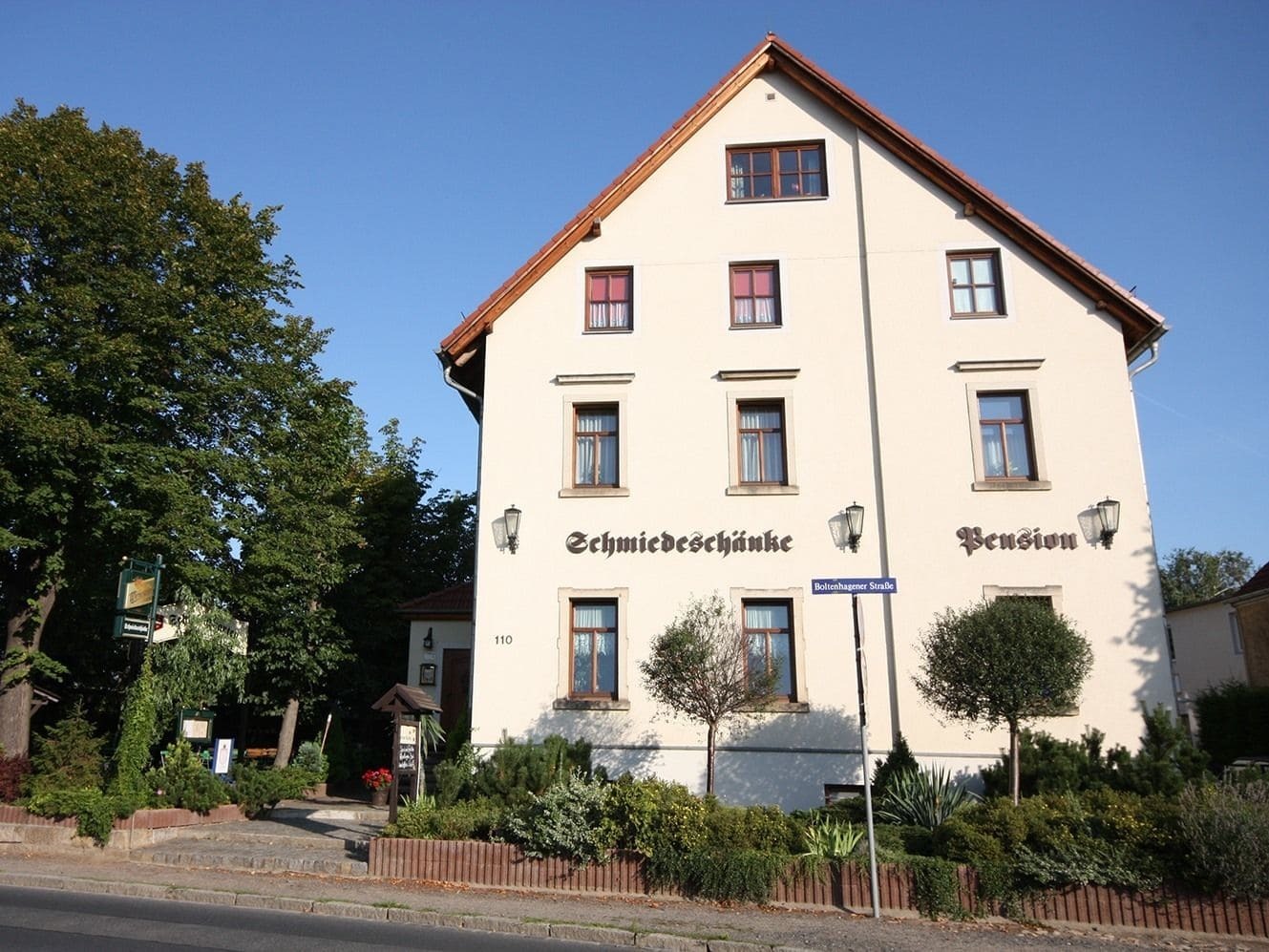 Pension Schmiedeschaenke Dresden Buitenkant foto